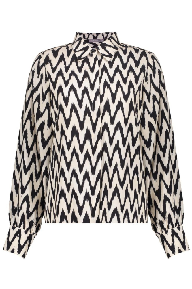 ZIGZAG BLOUSE 53163 70 Black/Off white